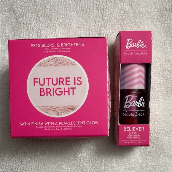 Barbie Other - Barbie Beauty Creations Loose Powder & Lip Oil Set - NIB